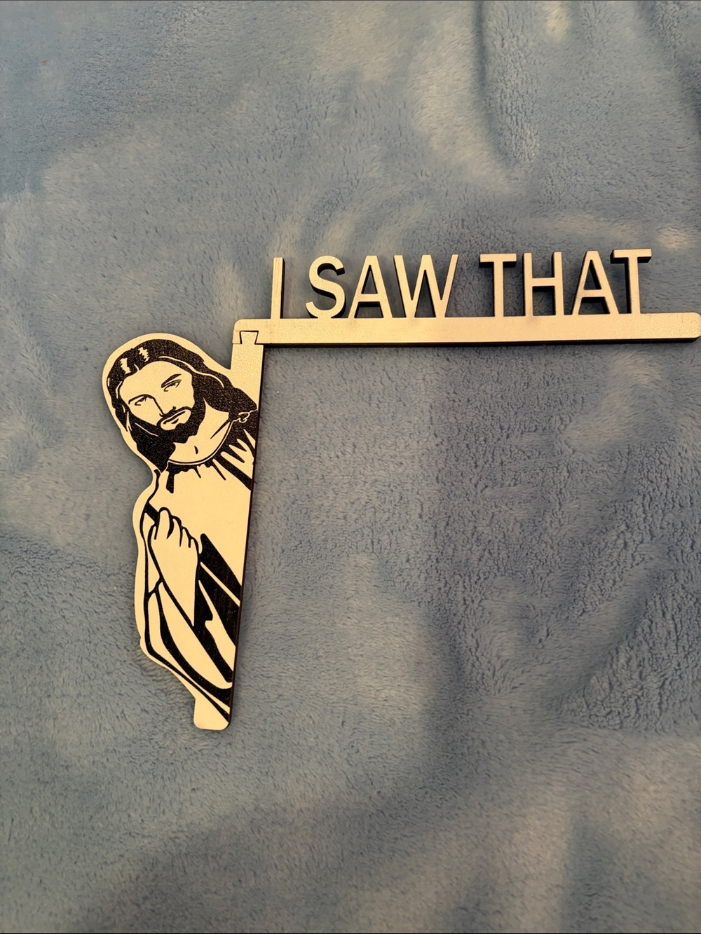 I Saw That Wall Decor - White and Black Religious Accent
